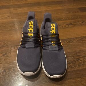 Adidas Men's Navy and Yellow Sneakers